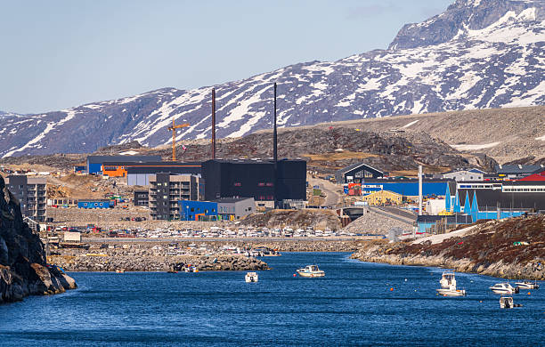 Construction around the new International airport at Nuuk