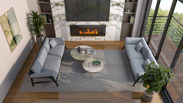 istock Large luxury modern bright interiors room mockup illustration 3D rendering image png 2225874474