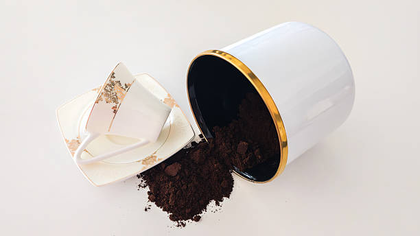 istock Turkish Coffee, Beans and Powder on White Background 2225874477