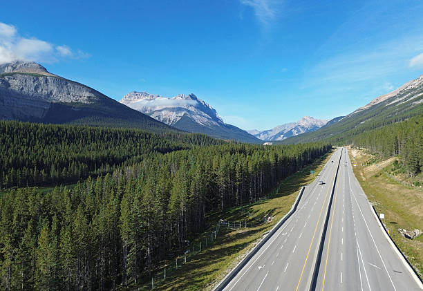 istock Mountains range and the road - Trans-Canada Highway 2225881438