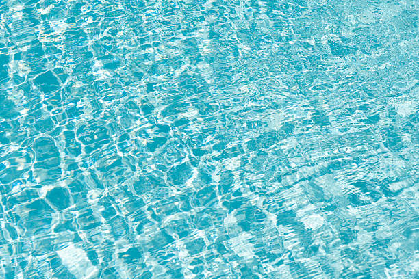 istock Pool side resort with pool water surface background. Sea ripples on blue pool background. Sea background. Swimming pool rippled. Summer vacation. Spa resort on summer vacation. Beach vacation 2225885605