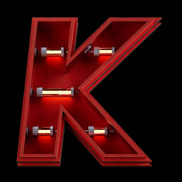 Bright Neon Font with fluorescent tubes.Metallic futuristic  cyberpunk Alphabet. 3d Rendering Isolated on black Background.