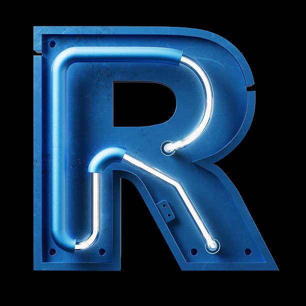 istock Bright Neon Font.Metallic futuristic cyberpunk Concept. 2225893042