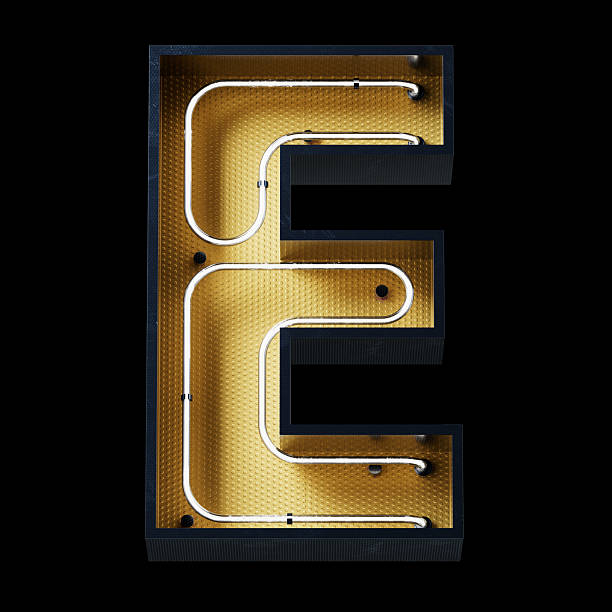 istock Bright Neon Font.Metallic futuristic cyberpunk Concept. 2225898149