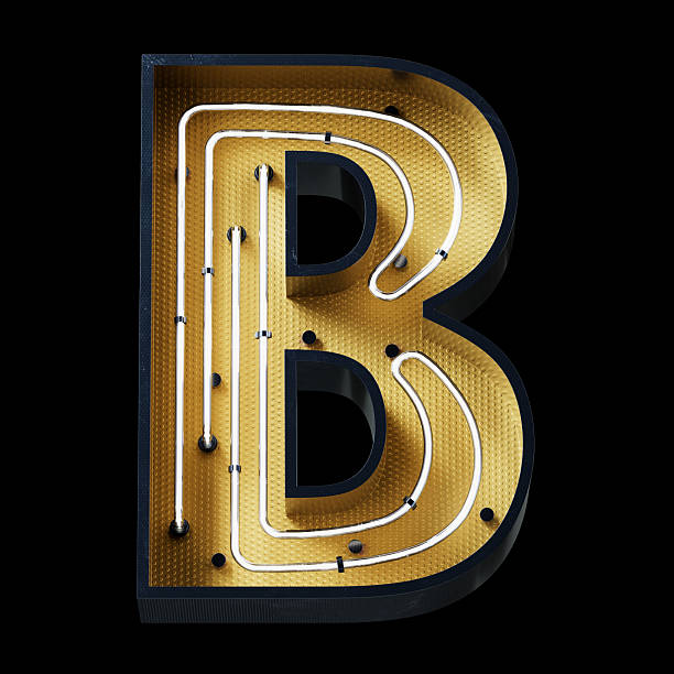 istock Bright Neon Font.Metallic futuristic cyberpunk Concept. 2225898150