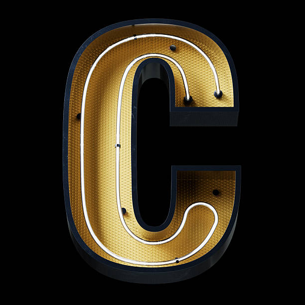 istock Bright Neon Font.Metallic futuristic cyberpunk Concept. 2225898152
