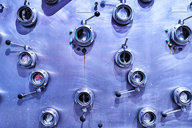 Industrial background from part of valves
