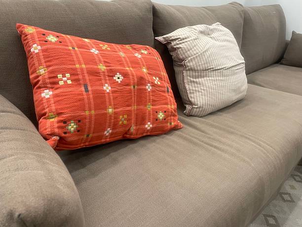istock Colorful Cushions on Modern Sofa – Cozy Interior Home Decor Setting 2225911536