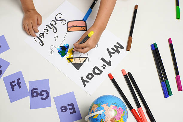 istock First Day of School Coloring Activity for Kids 2225916746