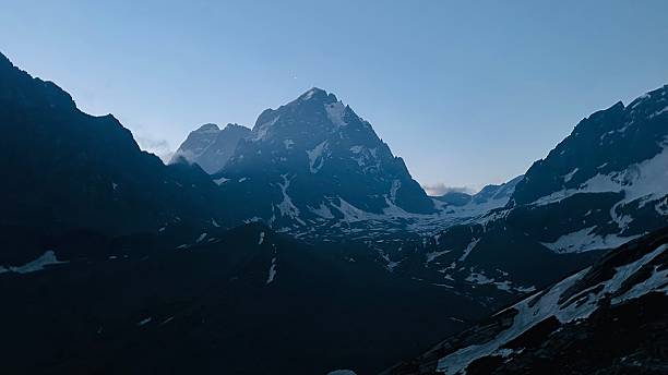 istock Dark Silhouette of Manimahesh Kailash Before Dawn 2225923403
