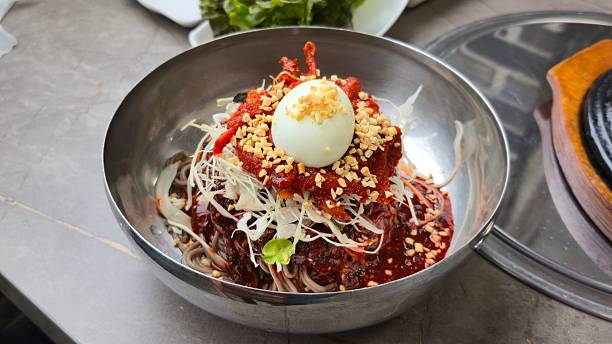 istock Spicy Korean Makguksu with Pollack and Vegetables 2225924294