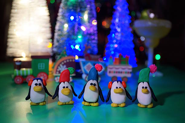 istock Toy penguins made of plasticine. 2225928404