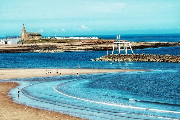 A photo of the beach at Newbiggin by the Sea