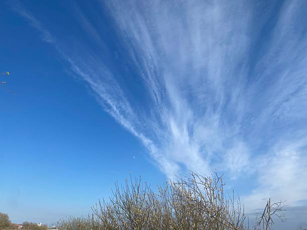 istock Ethereal sky with a pale moon. 2225941117