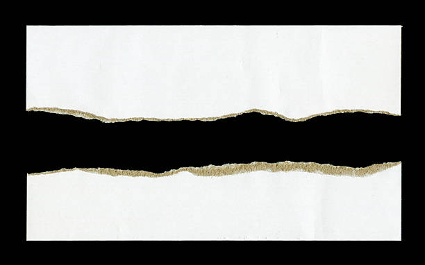 istock Cut or torn paper background textured isolated 2225942542