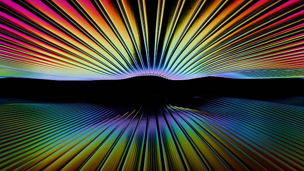 istock a colorful background with lines and a reflection 2225944588
