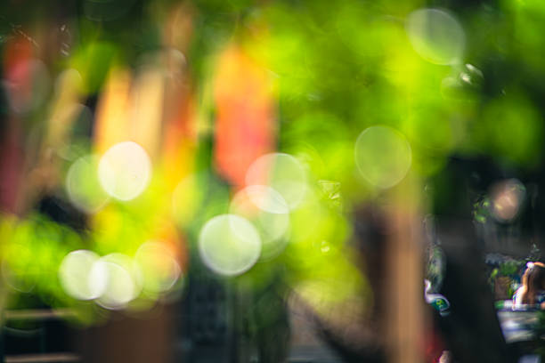 Green and yellow bokeh abstract background for computer wallpaper