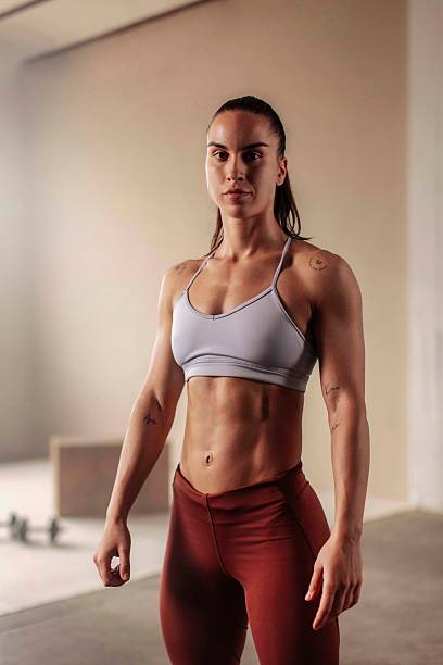 istock Determined Athletic Woman in Fitness Studio 2225948620