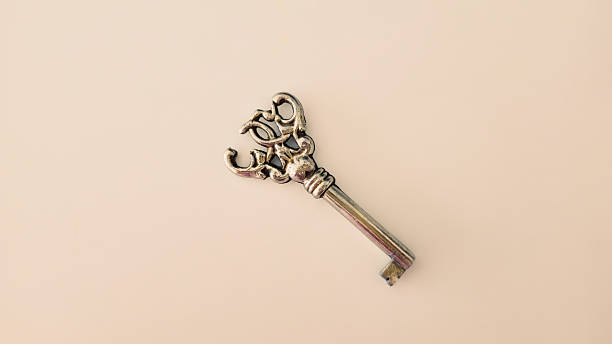 Vintage Metal Key in Hand
