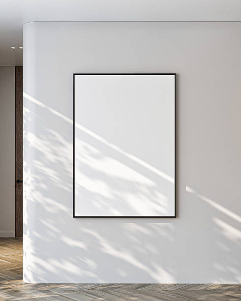 istock Vertical Poster Frame Mockup in Elegant Room. Close up. 3D Render. 2225948978