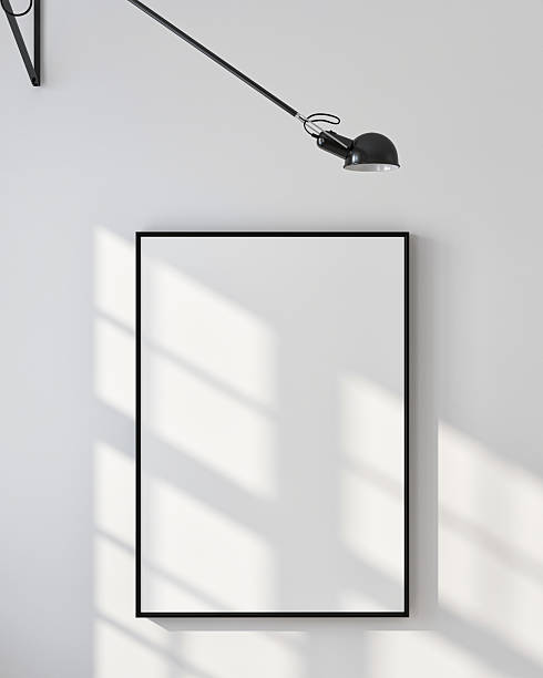 istock Vertical Poster Frame Mockup in Elegant Room. Close up. 3D Render. 2225948990