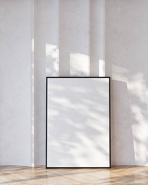 istock Vertical Poster Frame Mockup in Elegant Room. Close up. 3D Render. 2225949011