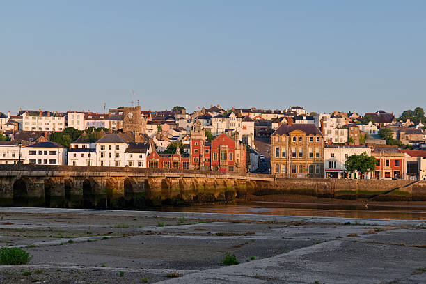 istock Bideford town with historic stone bridge at sunrise 2225955448