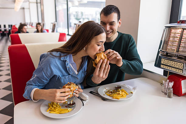 istock Love and burgers at a classic retro eatery 2225961447