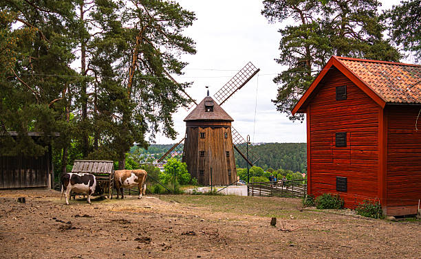istock Traditional Windmill and Cows in a Scenic Rural Landscape 2225965744