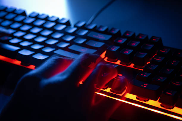 istock Gamer hands on a keyborad in motion 2225968001
