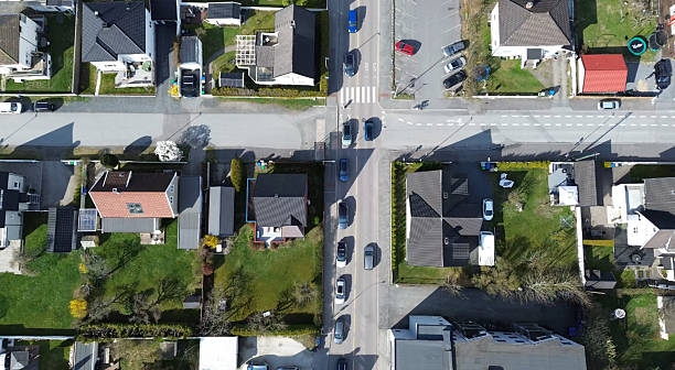 istock Aerial View of Plus-Shaped Road Intersection in Moss, Norway 2225968080