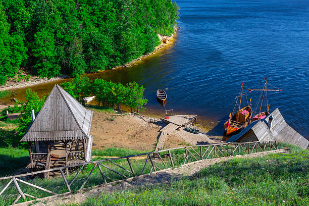 istock old wooden Fort on a shore 2225970663