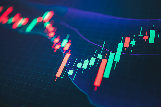 istock Digital financial chart with blue and red lines showing market fluctuations, representing data analysis for investment or trading. 2225980663