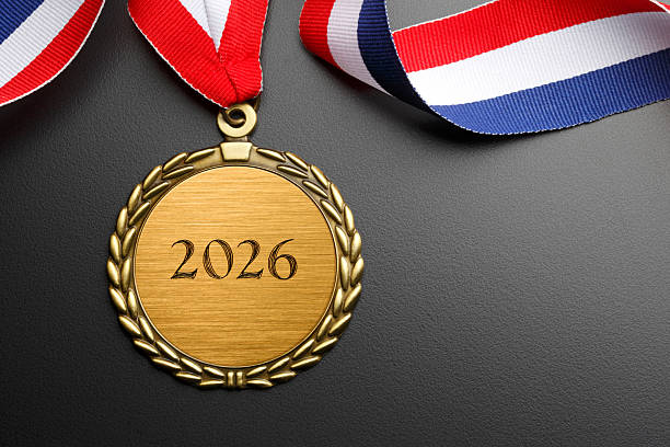 istock Gold Medal Engraved With 2026 2226006243
