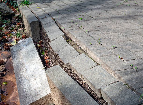 istock Broken edge of a paving stone sidewalk 2226006749