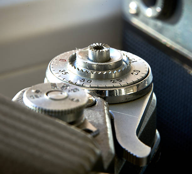 istock Old camera on a dark background close up. Shallow depth of field 2226010449