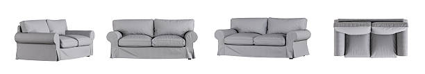istock Set of sofa isolated on white background. 3D render. 2226016186