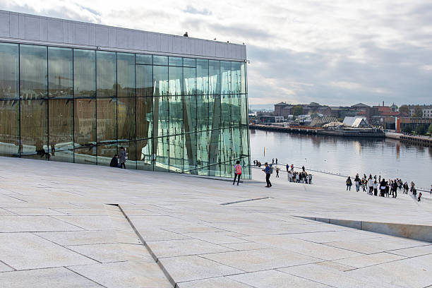 Oslo, Norway-22 September 2024; The Oslo Opera House (Operahuset) home of the Norwegian National Opera and Ballet at head of the Oslofjord
