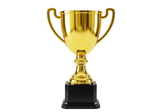 istock Isolated Golden Trophy Cup on Black Base Symbolizing Victory 2226021035
