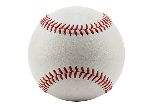 Isolated Baseball with Red Stitches Sport Equipment