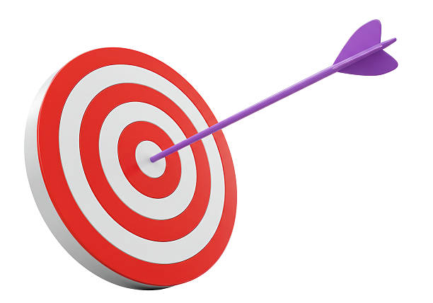 istock Isolated Arrow Hitting the Bullseye on a Red Target 2226021286