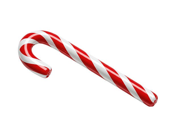 istock Isolated Red and White Striped Candy Cane 2226021325