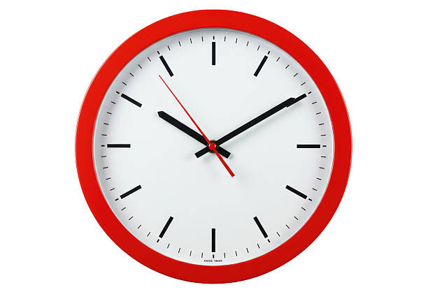 istock Isolated Modern Red Wall Clock for Home or Office 2226022336