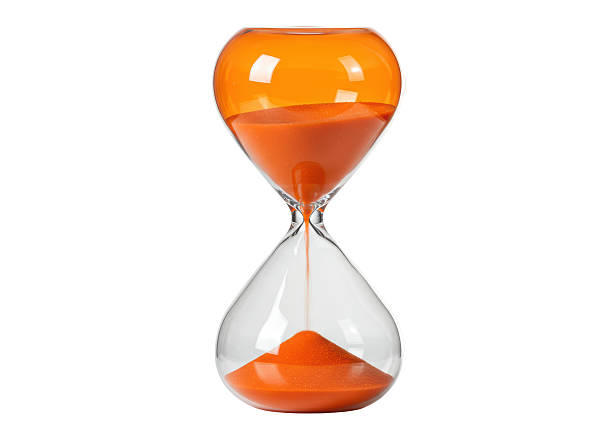 istock Isolated Hourglass with Orange Sand Timing Symbol 2226022383