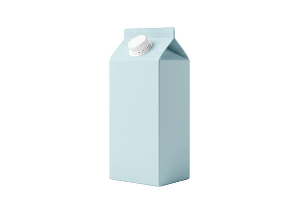 Isolated Simple Blue Milk Carton