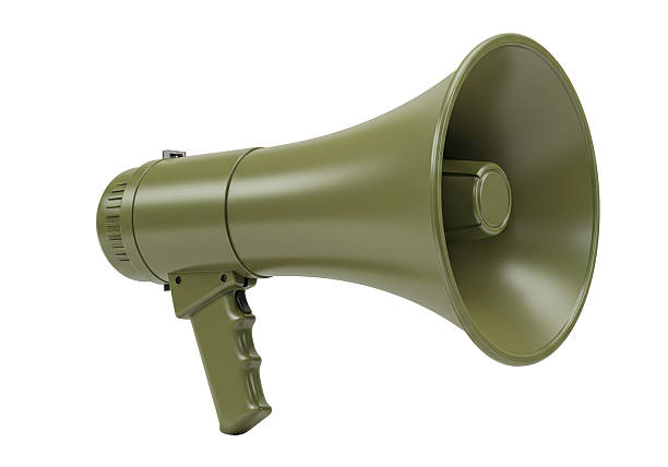 istock Isolated Military Green Megaphone Bullhorn 2226022721