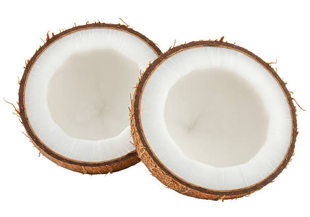 istock Isolated Halved Coconut Showing White Flesh 2226023284