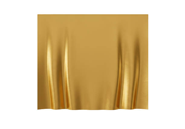 istock Isolated Luxurious Golden Fabric with Smooth Drapes 2226023624