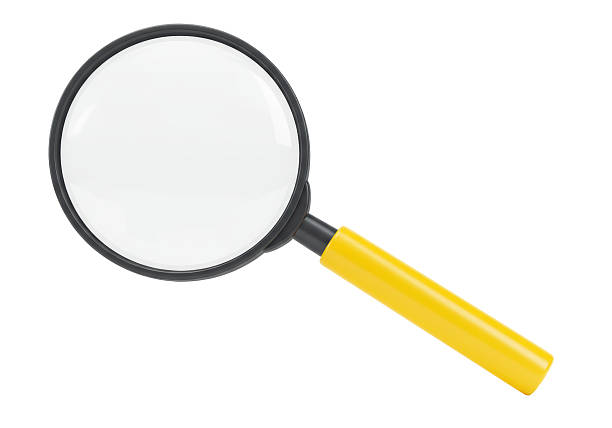 Isolated Magnifying Glass with Yellow Handle