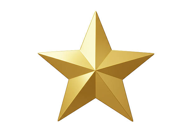 istock Isolated Golden Star with Sharp Edges Sparkle Emitting 2226026189